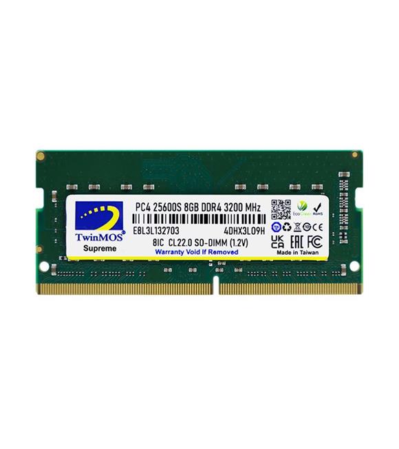 TwinMOS 8 GB DDR4 3200MHz CL22 1.2V SODIMM (MDD48GB3200N) Notebook Ram