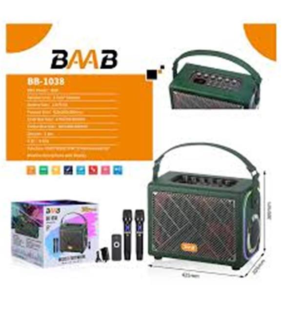 BB1038 Bluetooth Usb-Tf-Bt-Fm-Aux 8" 1500w Speaker