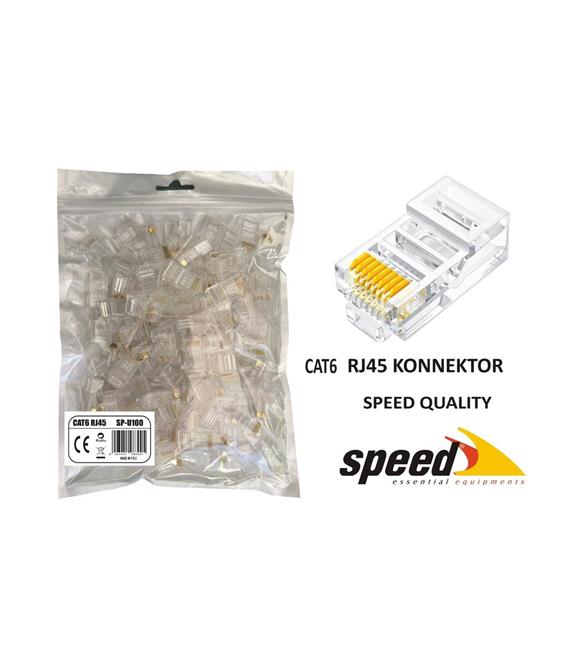 Speed SP-U100 CAT6 100 Adet Rj45 Konnektör