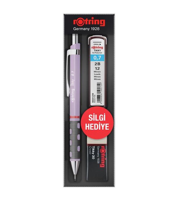 Rotring Okul Seti Tıkky Min Silgi 3 LÜ 0.7 MM Lila RO-KK07-07-LILA