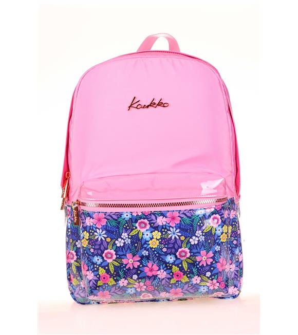 Kaukko Soft Floral Sırt Çantası (pınk)