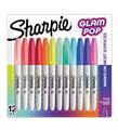 Sharpie Permanent Markör Fine Glam Pop 12 Li Bls