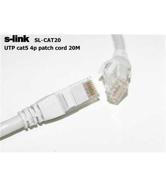 S-link SL-CAT20 Cat5 20mt Gri Utp Patch Kablo