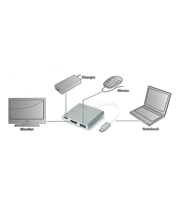 Digitus DA-70838 USB 3.0 (USB Tip C)  -  HDMI Grafik AdaptörüUSB 3.0 HubGiriş: 1 x USB Tip C erkek_1