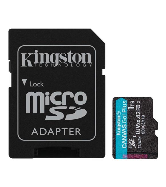 Kingston SDCG3-1TB 1TB microSDXC Canvas Go Plus 170R A2 U3 V30 Card + ADP Hafıza Kartı