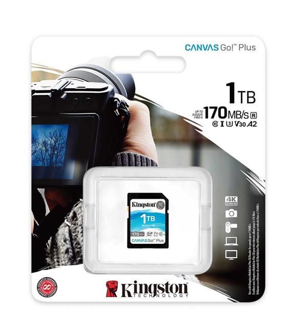 Kingston SDG3-1TB 1TB SDXC Canvas Go Plus 170R C10 UHS-I U3 V30 Hafıza Kartı_1