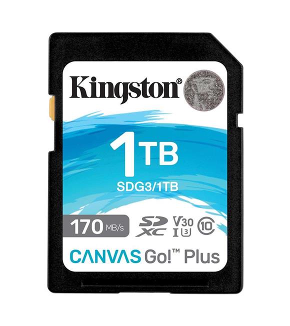 Kingston SDG3-1TB 1TB SDXC Canvas Go Plus 170R C10 UHS-I U3 V30 Hafıza Kartı