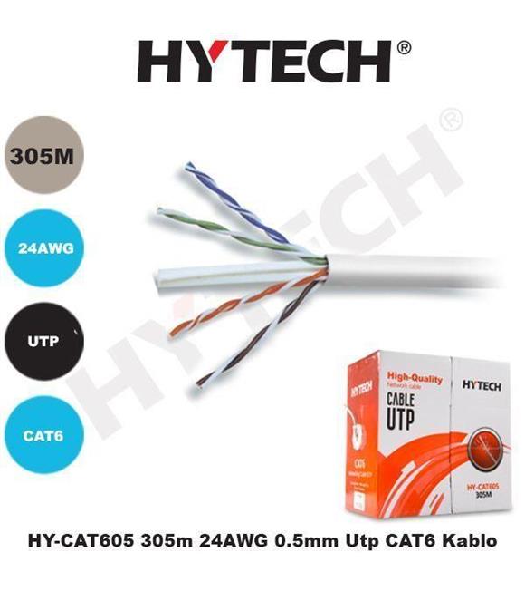 Hytech HY-CAT605 305MT 24AWG 0,5MM UTP CAT6 KABLO