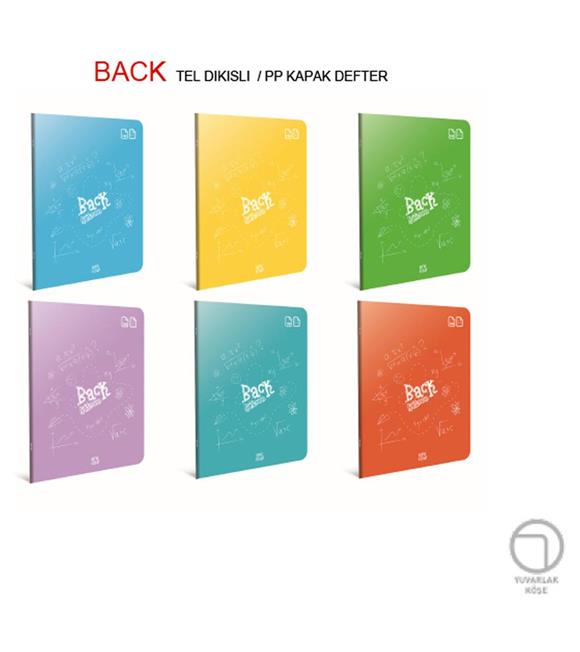 Gıpta Back Tel Dikiş Plastik Kapak Defter A5 80 YP Çizgili 4994