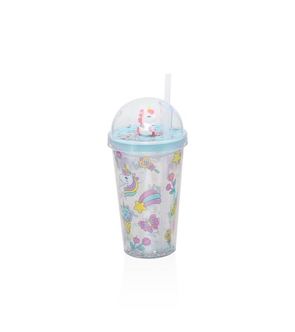 Vagonlife VGN042 450ml Pipetli Plastik Bardak Unicorn_1