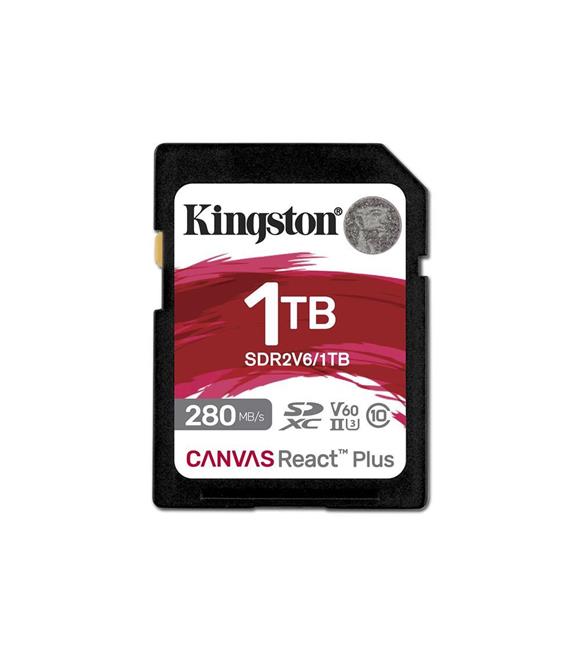 Kingston SDR2V6-1TB Canvas React Plus SDXC UHS-II 280R-150W U3 V60 for Full HD-4K SD Hafıza Kartı