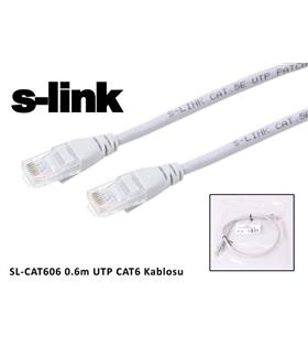 S-link SL-CAT606 cat6 0.60mt Gri Utp Patch Kablo