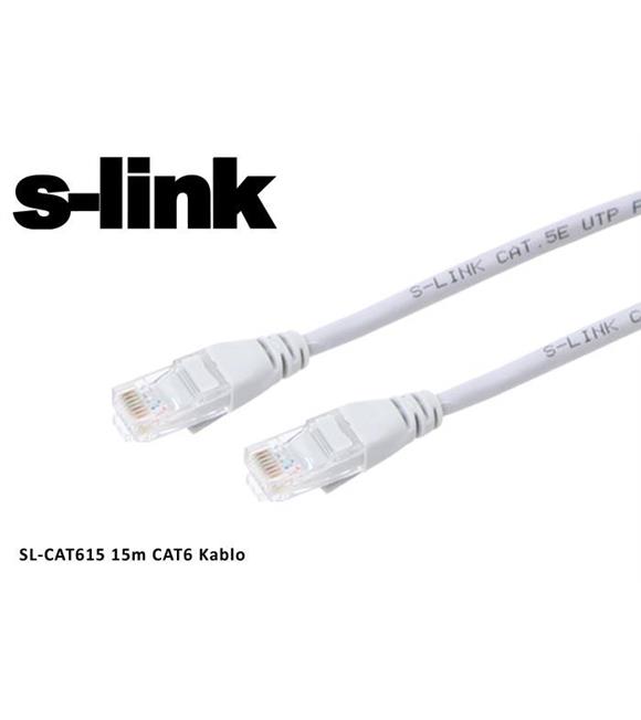 S-link sl-cat615 Cat6 15mt Gri Utp Patch Kablo