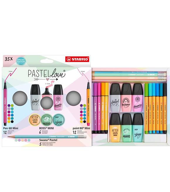 Stabilo Fosforlu Kalem Pastellove Mini Set 35 Li EO77/5-9