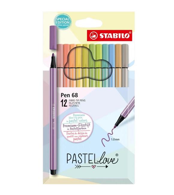 Stabilo Pen 68 Pastellove 12 Li