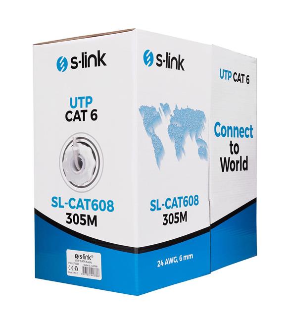 S-link SL-CAT608 305mt Utp Cat6 Kablo 24awg