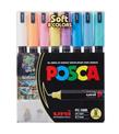 Uni-Ball Posca 0.7 Su Bazlı Poster Markörü Soft Renk 8 Li PC-1MR/8C