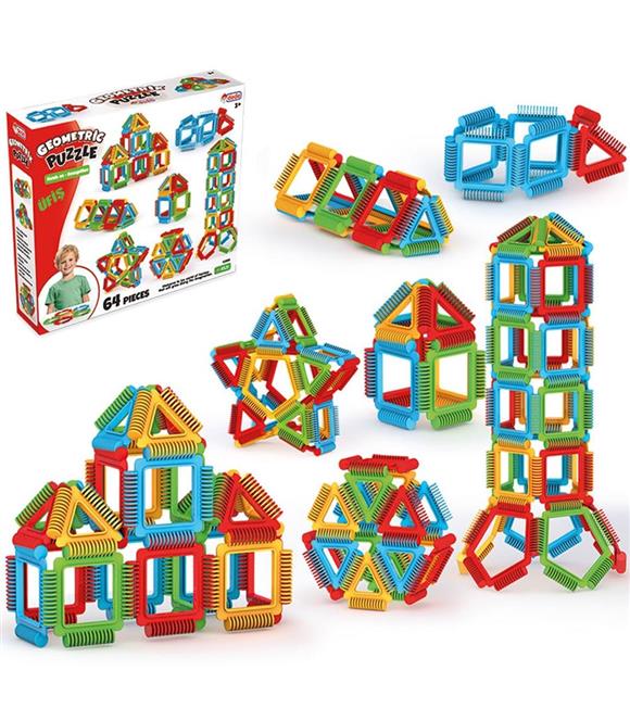 Dede Oyuncak Geometrik Puzzle 64 Parça