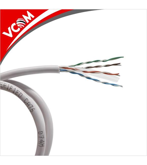 Vcom NC614-305 Utp Cat6 23 AWG 0.57CCA 305MT Gri Kablo_1