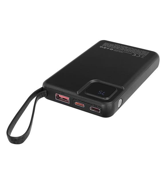 S-link M120 Siyah 10000mAh PD20W + QC3.0 18W 15W Magsafe + Watch LCD Taşnblr Pil Powerbank