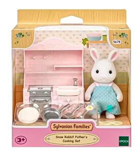 Adore Oyuncak Sylvanian families Kar Tavşanı Babanın Yemek Pişirme Seti ESE5678