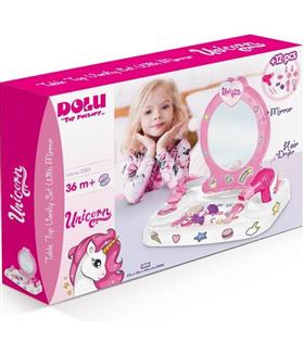 Dolu Oyuncak Unıcorn Masaüstü Aynalı Güzellik Seti