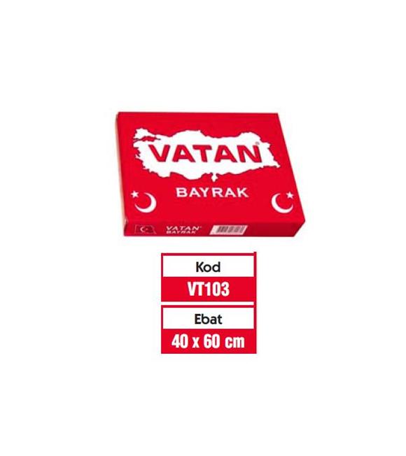 Vatan Masa Bayrağı Polyester 40x60 VT103