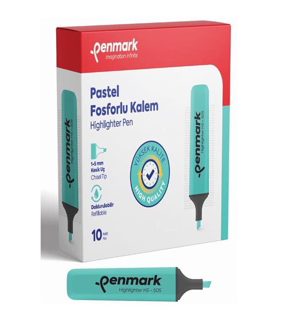 Penmark Fosforlu Kalem Pastel Mint Yeşili HS-505 12