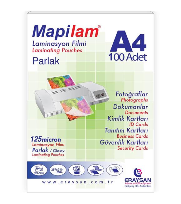 Mapi Laminasyon Filmi Sıcak Parlak A4 125 MIC 102 12 04