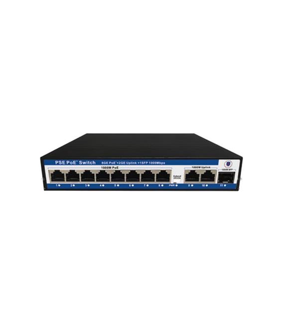 Nova NVC-PSE1621G 16 Port Poe+ 10-100 Mbps 2 Port 10-100-1000 Mbps Uplink  1 Port SFP Switch 300W