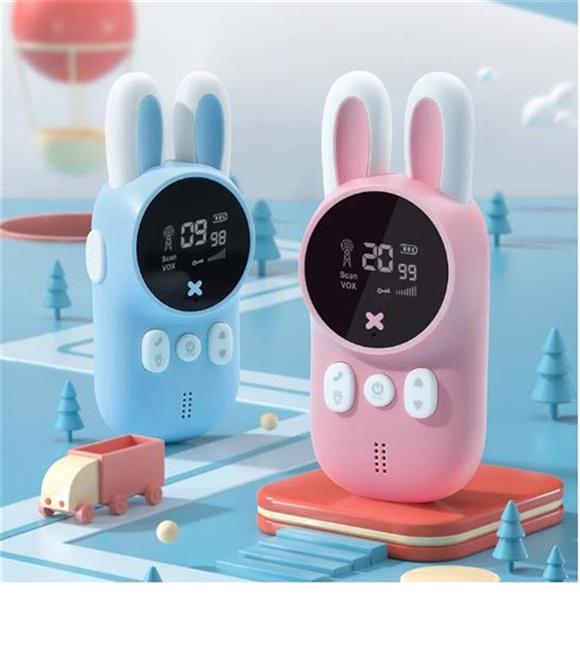 WowKids XJ11 Rabbit Çocuk Walkie Talkie Blue-Pink 1-3  Pmr Telsiz