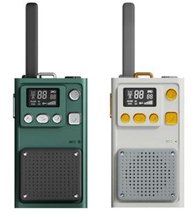 WowKids W1A Çocuk Walkie Talkie 5 Km Green-Cream  AAA Pilli PmrTelsiz