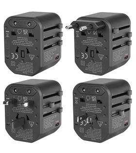 S-link SL-WL20PD 2-USB 2.4A + PD 20W Yedek Akım Sigortalı 100-240V Universal Çevirici Priz Adaptör