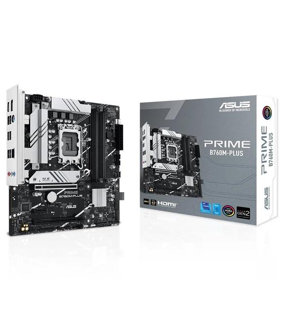 Asus Prime B760M-PLUS 7200MHz(OC) DDR5 Soket LGA1700 M.2 HDMI DP mATX Anakart