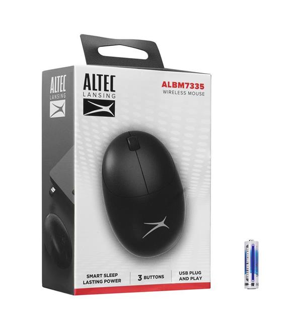 Altec Lansing ALBM7335 Siyah 2.4GHz USB 1200DPI Alkalin Pilli Kablosuz Mouse_1