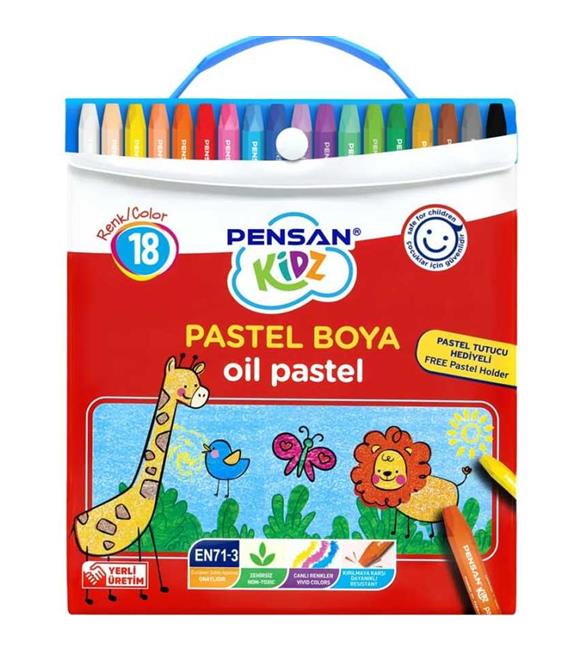 Pensan Kidz Pastel Boya Çantalı 18 Renk 98121