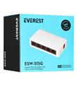 Everest EVERLINK ESW-515G 5 Port 10-100-1000Mbps Gigabit Ethernet Masaüstü Ethernet Switch Hub_1)