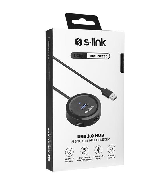 S-link SW-U300 4 Port Usb 3.0 Gri Usb Hub_1