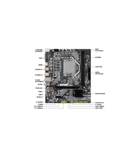 Seclife H610DA1 Intel LGA1700 Ddr4 Matx 1700P Anakart