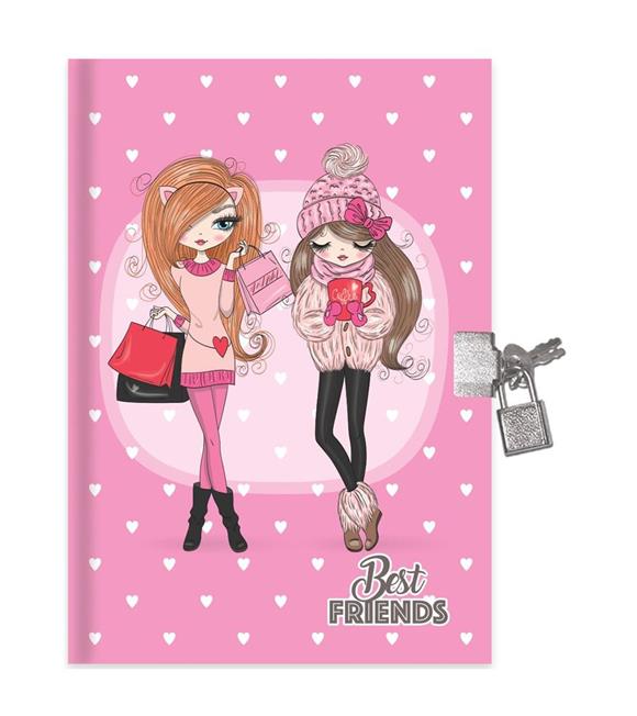 Keskin Color Hatıra Defteri Kilitli Best Friends 80 YP 14x20