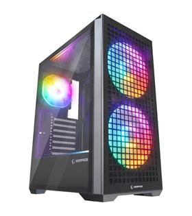 Rampage GYRA V1 BLACK Mesh 12cm+2-16cm Rainbow Fan Type-c Oyuncu Kasası