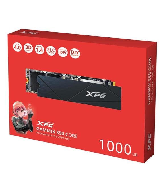 XPG 1000GB Gammix S50 Core 3500MB-s-2200MB-s PCIe Gen4 x4 M.2 2280 Ssd Harddisk_1