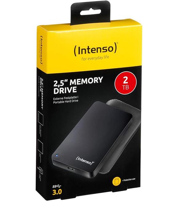 Intenso 2TB 2.5" USB 3.0 Taşınabilir Disk Siyah (6023580) + Deri Taşıma Kılıfı_1