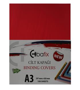Bafix Cilt Kapağı Plastik Opak A3 160 MIC Kırmızı