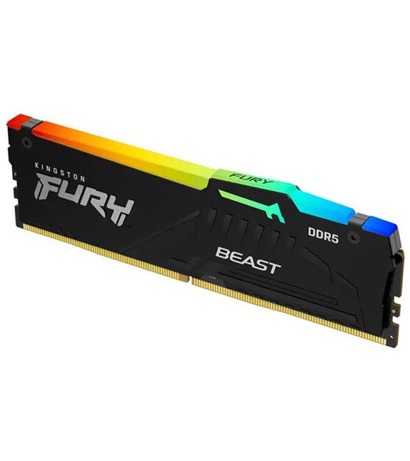 Kingston Beast RGB KF556C36BBEA-32TR 32GB (1x32GB) DDR5 5600MHz CL36 Siyah Gaming Ram (Bellek)