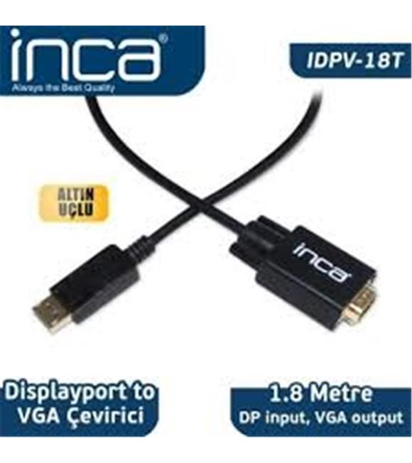 Inca IDPV-18T Displayport To Vga Kablo 1.8mt