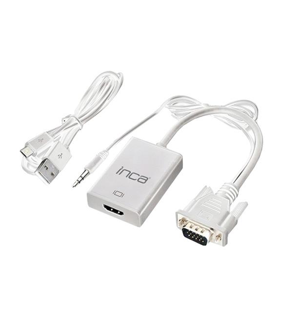 Inca IVTH-02 Vga To Hdmı Çevirici + Usb Adaptör+ + Ses Kablosu