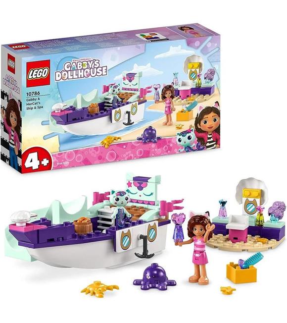 Lego Gd Mercats Ship Gabbys Dollhouse Gabby ve Süslü Kedinin Gemisi ve Spa 10786