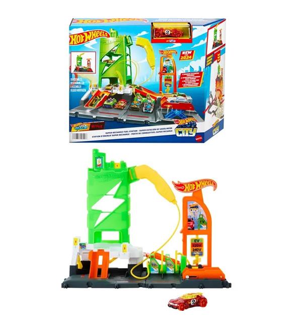 Hot Wheels Elektrikli Araç Şarj İstasyonu Oyun Seti