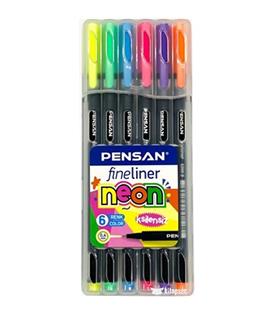 Pensan Fineliner 6 Lı Neon Pvc Kutu 6300